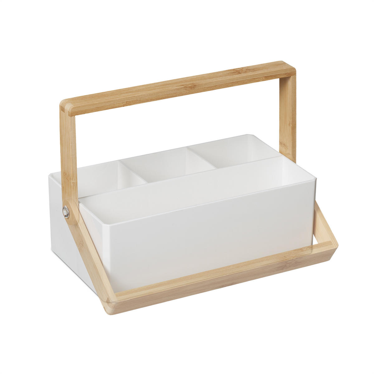 ORGANIZER - Weiß, Holz/Kunststoff (16/26/8.5cm) - Relaxdays