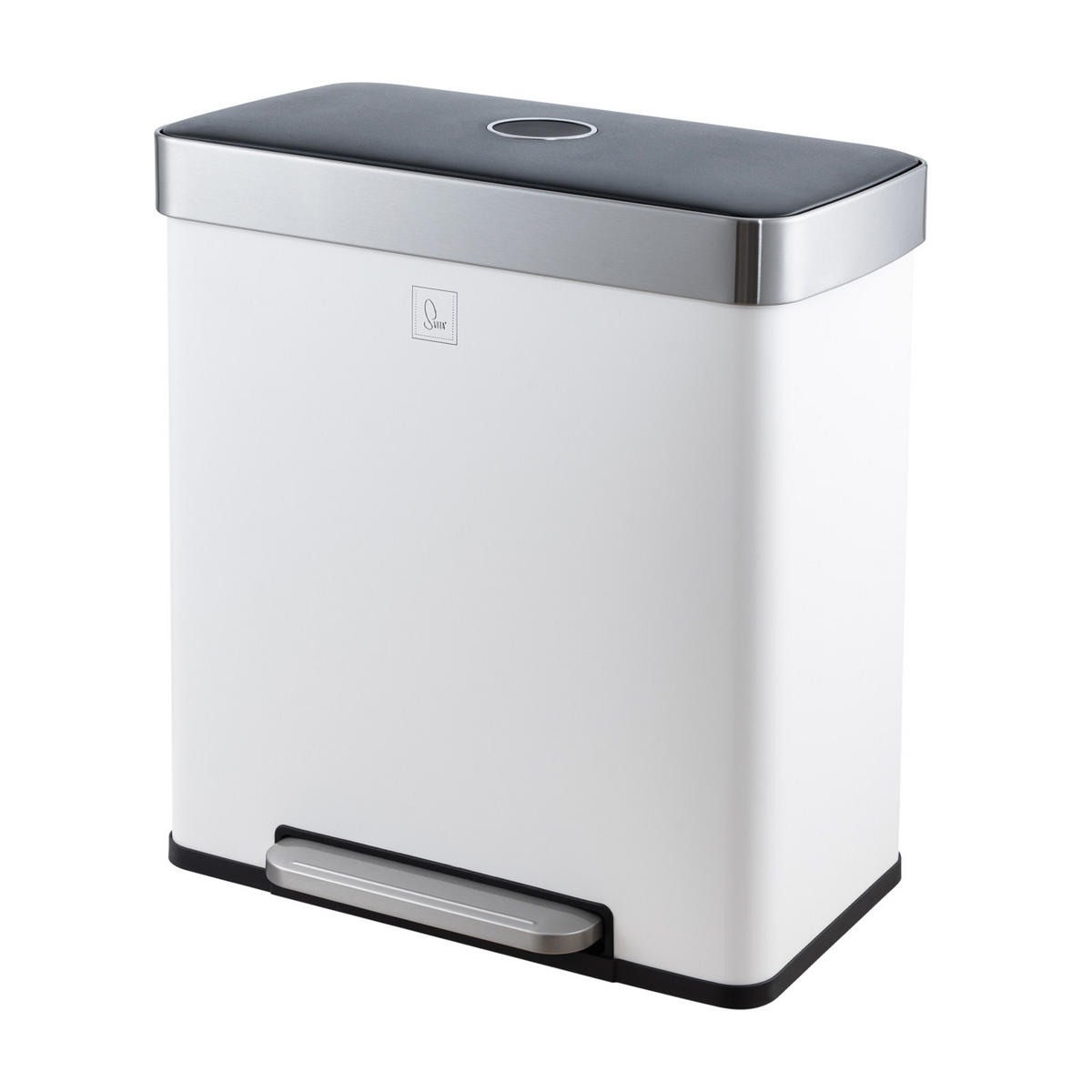 MÜLLEIMER LT2X30 60l Weiß - Weiß, Metall (58/59.5/36cm) - SVITA