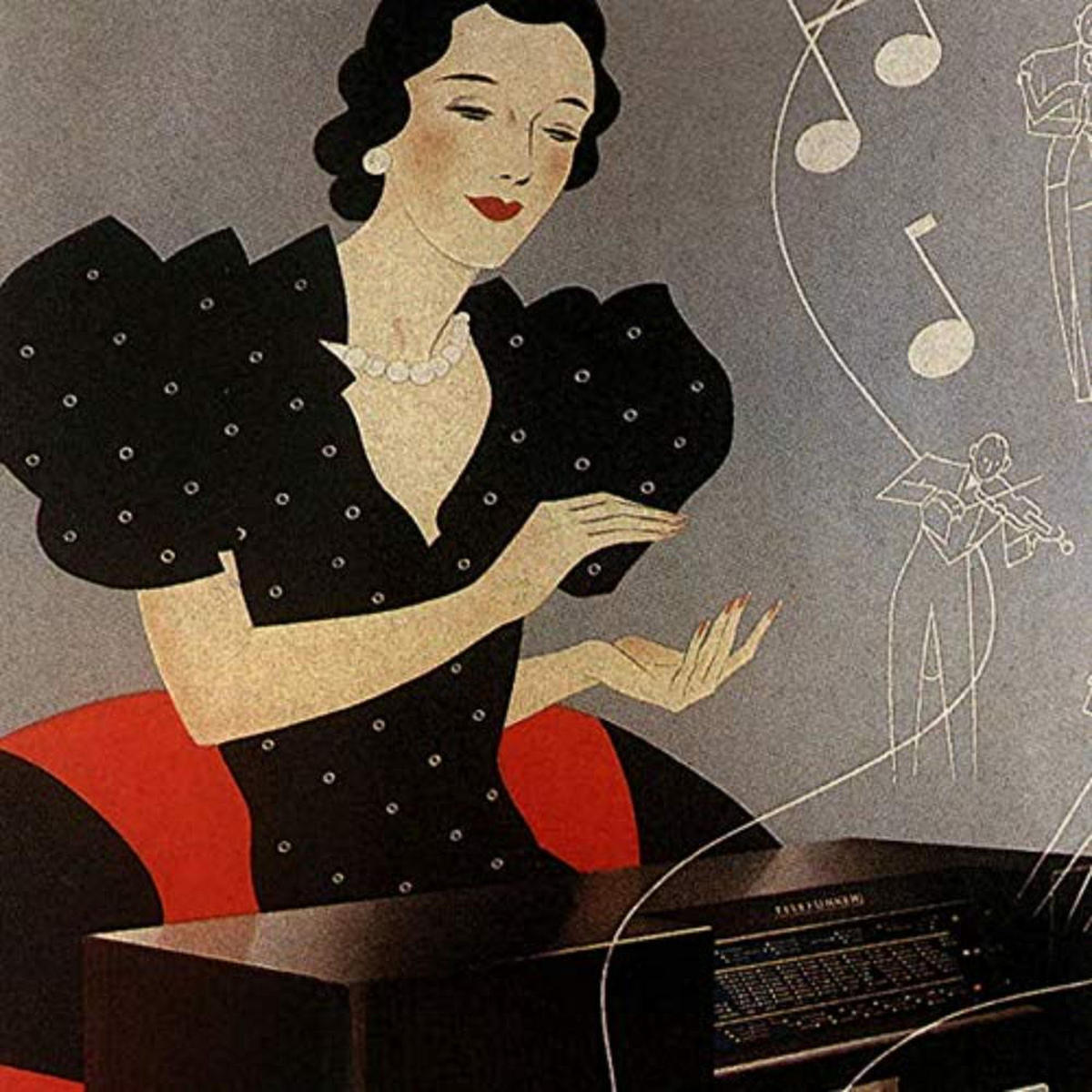 POSTER Set mit 4 Jahrgang Anzeigen mit Frauen A4 Rahmenlos - Klar, Papier (29.7/3cm) - Nacnic