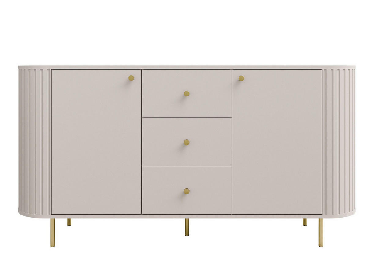 KOMMODE mit Schubladen beige OVI - Beige, Holzwerkstoff (165/85/42cm) - Compleo24