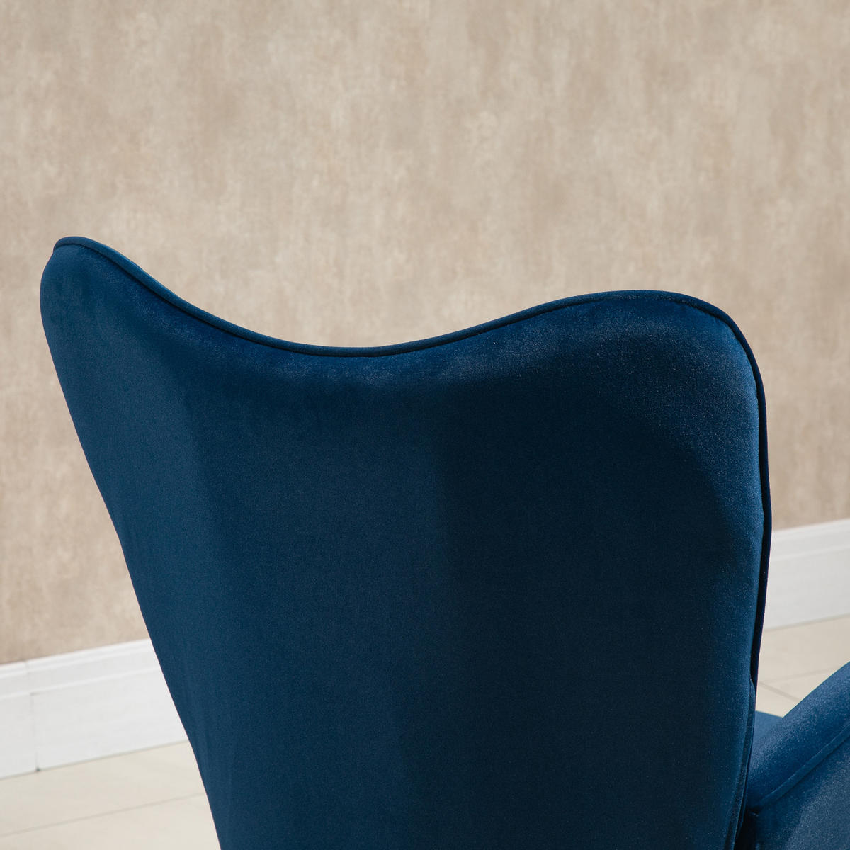 SCHAUKELSTUHL, ergonomisch Schwingsessel, Armlehnsessel, Stillsessel, Blau - Blau, Textil (70/96/65cm) - HOMCOM