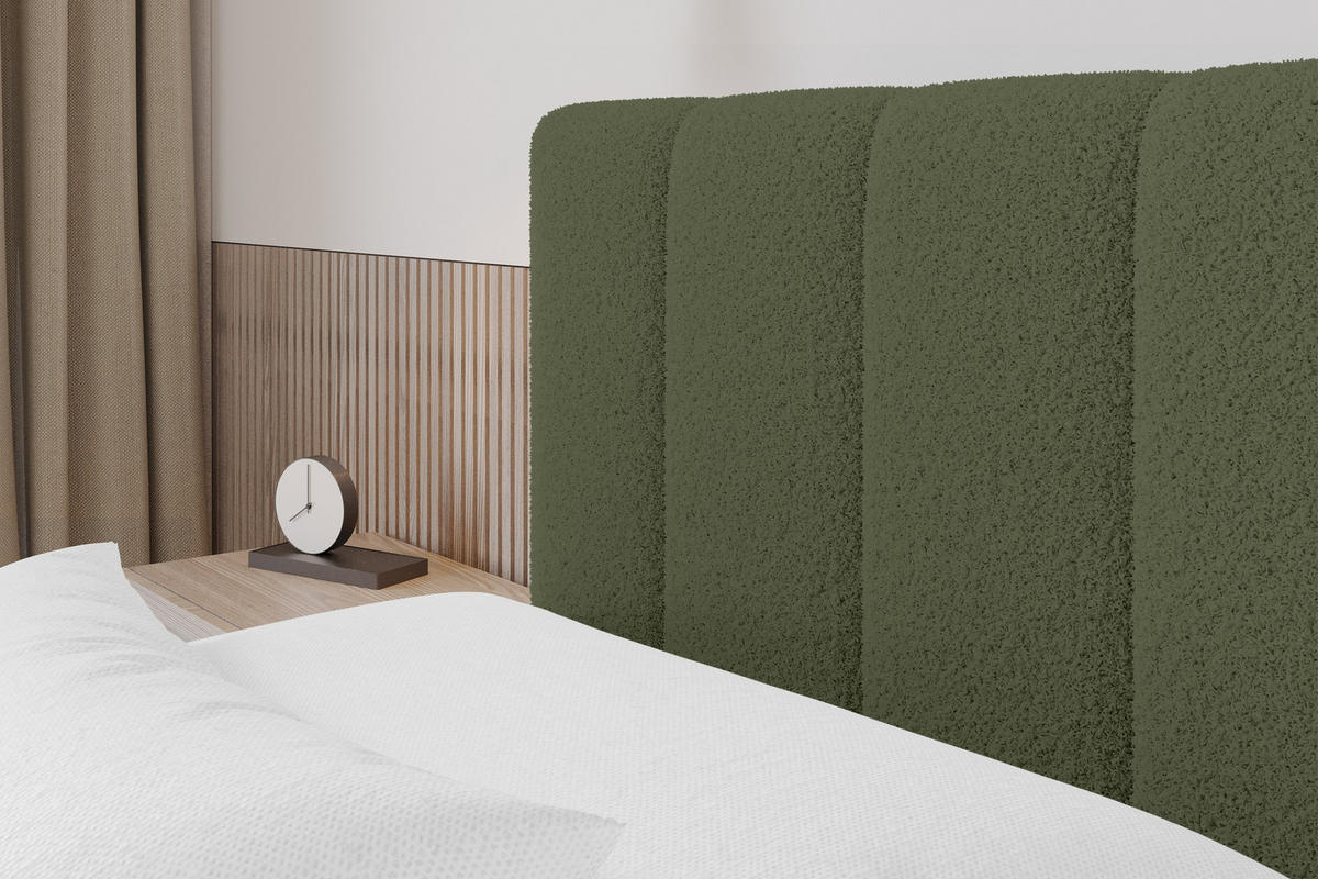 BOXSPRINGOVÁ POSTEL s matrací H3/H4 - OTTA KING - 160x200 cm Zelená - zelená barva, kompozitní dřevo (160/200cm) - ALTDECOR