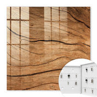 SCHLÜSSELBOX Weiß 30x30 cm – Türöffnung nach rechts - Holzstruktur - Braun, Metall (30/30/5cm) - TULUP
