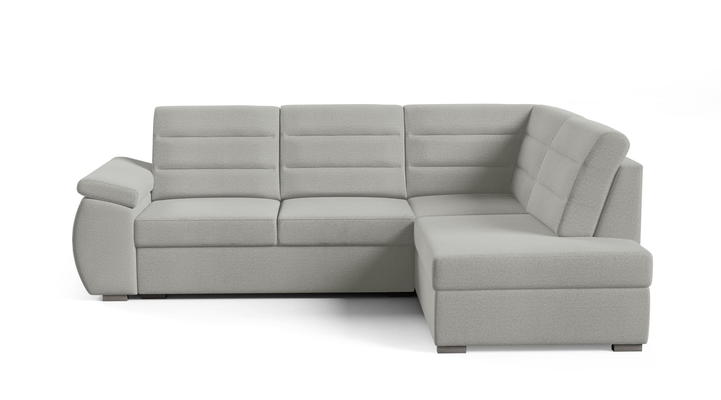 ECKSCHLAFSOFA - Ecksofa Gardenia - Grau -Rechts - Grau, Holzwerkstoff (264/190cm) - Möblo