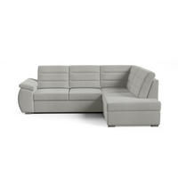 ECKSCHLAFSOFA - Ecksofa Gardenia - Grau -Rechts - Grau, Holzwerkstoff (264/190cm) - Möblo