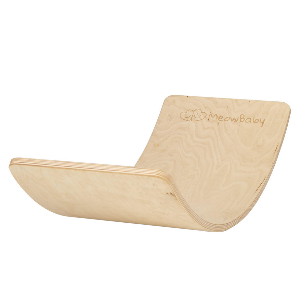 BALANCIERBRETT für Kinder 80x30cm, Balance Board, Naturholz - Naturfarben, Holz (30/18/80cm) - MeowBaby