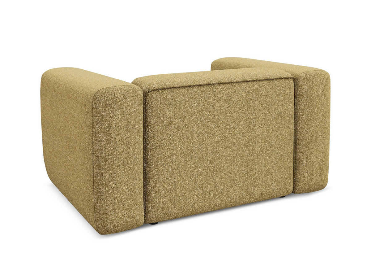 SESSEL Strukturstoff Stoff Gelb - Currygelb/Gelb, Kunststoff/Textil (137/70/89cm) - Makamii