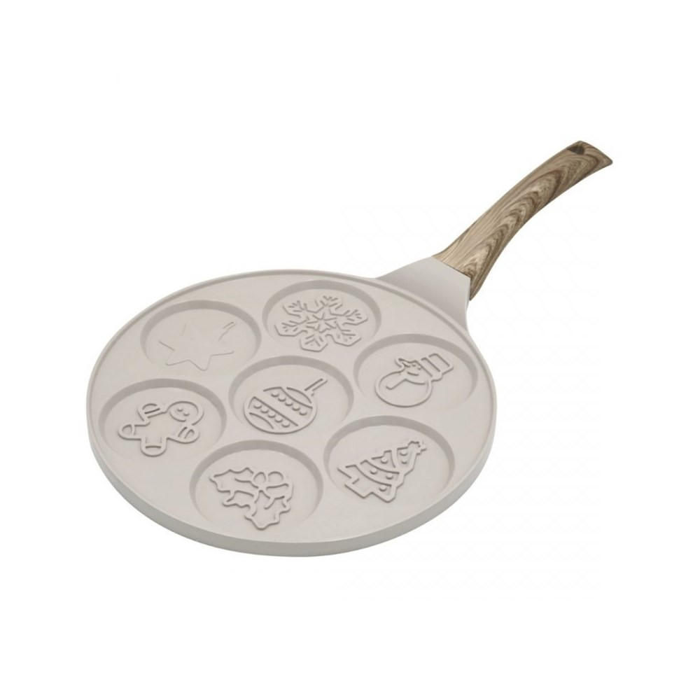PFANNKUCHENPFANNE Weiß 27/27/1.3 cm 63861 - Weiß, Metall (27cm) - Klausberg 