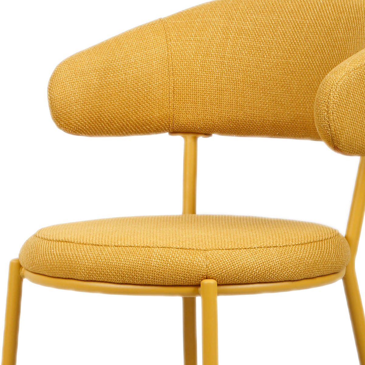 STÜHLE 2er Set Gelb 57,5/47,5/80,5 cm - Gelb, Textil (47.5/80.5/57.5cm) - Mobili Rebecca