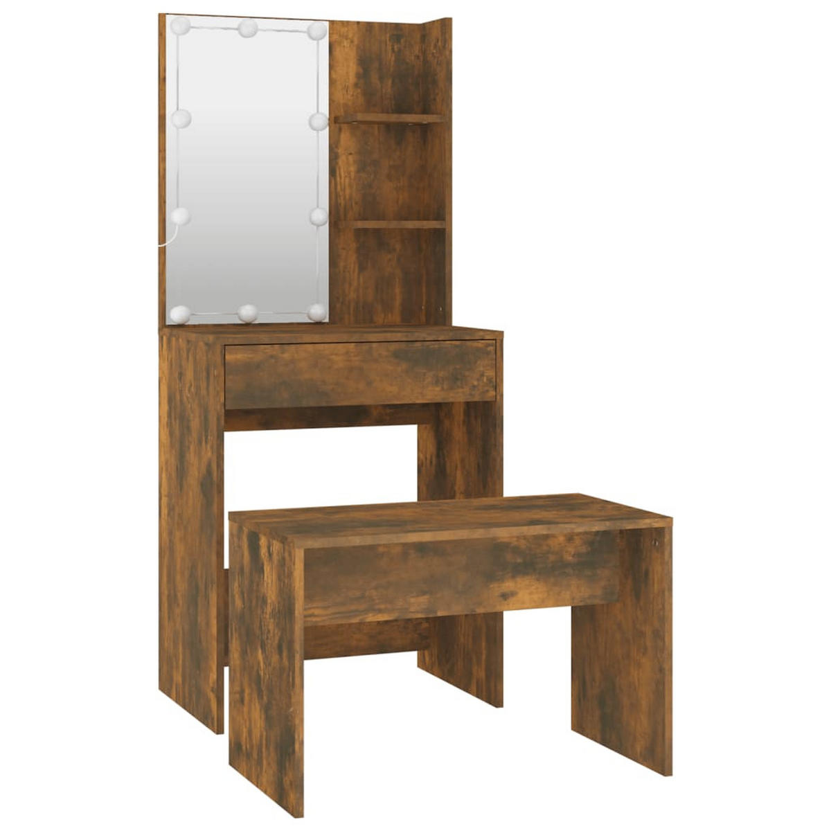SCHMINKTISCH Dugan 60/40/140 cm - Taupe, Holzwerkstoff (60/140/40cm) - Nettlife