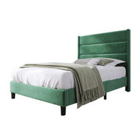 POLSTERBETT 90/200 cm Dunkelgrün aus Samt mit Lattenrost - Grün, Textil (90/200cm) - OKMYHOME