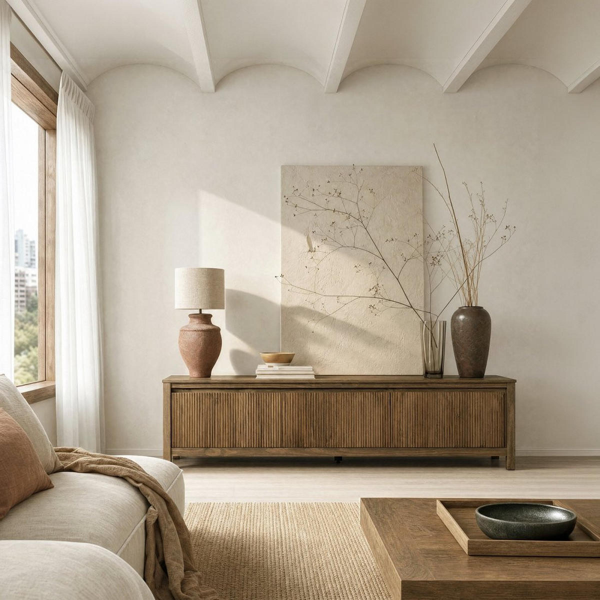 TV-ELEMENT Hanne Walnuss 180 cm x 48 cm - Walnussfarben, Holz (180/48/39cm) - Klast Home
