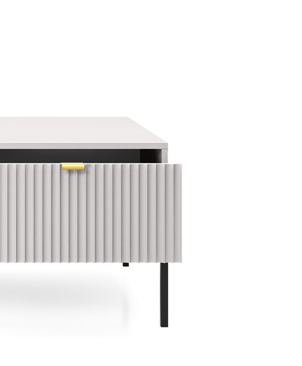 COUCHTISCH NOVA - L104, goldenen Akzenten, 104x68x46 cm Grau - Graphitfarben/Schwarz, Holzwerkstoff/Kunststoff (68/104/46cm) - DomoHome