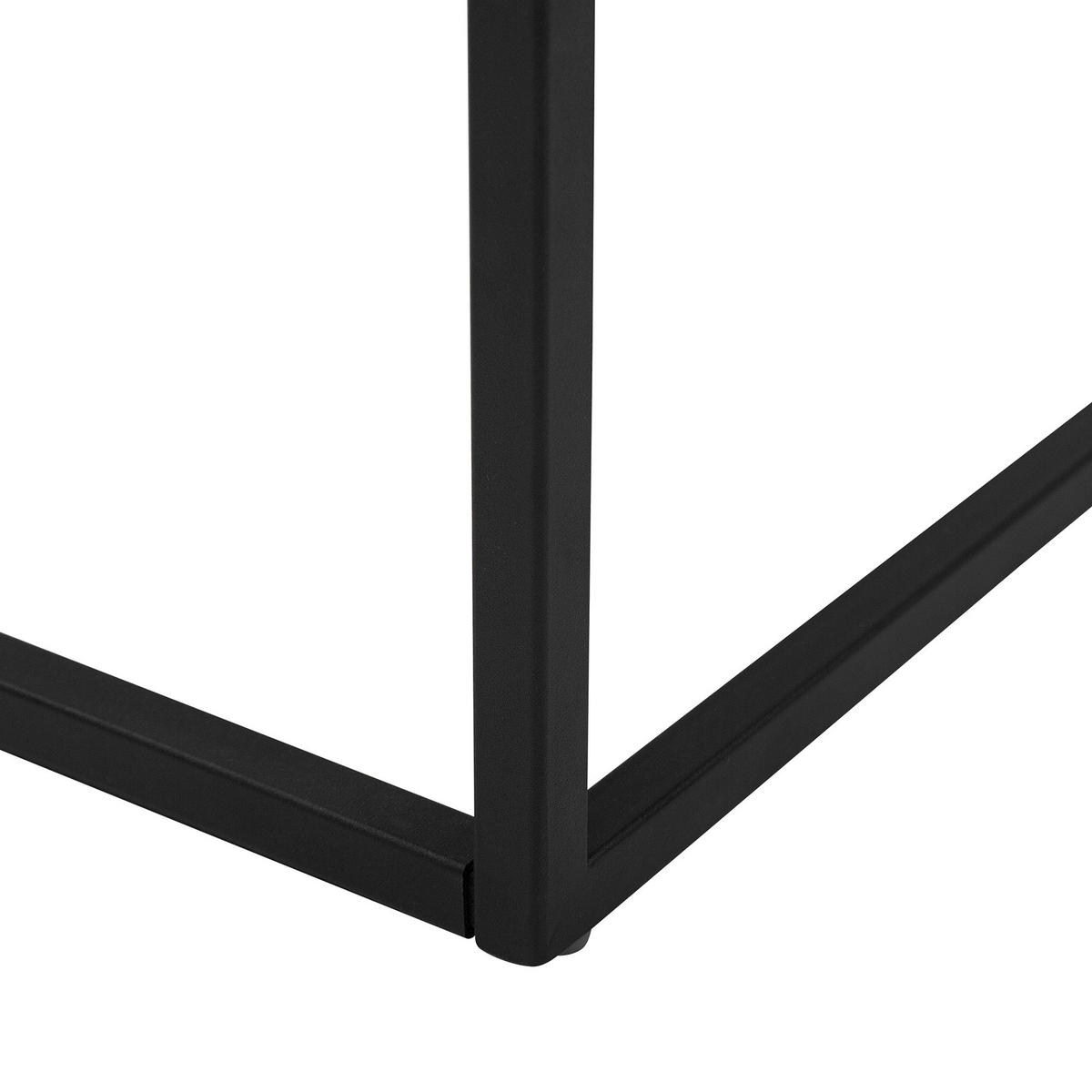 BEISTELLTISCH dunkler Holzfarbton/schwarz 60/60/50 cm Delano - Dunkelbraun/Schwarz, Holzwerkstoff (60/60/50cm) - Beliani