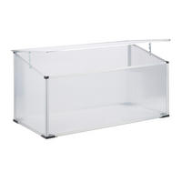 FRÜHBEET - Transparent, Kunststoff/Metall (100/50/50cm) - Relaxdays