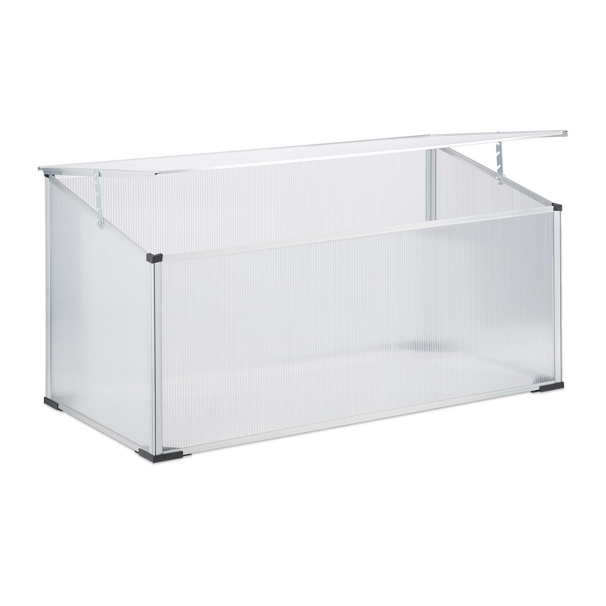 FRÜHBEET - Transparent, Kunststoff/Metall (100/50/50cm) - Relaxdays