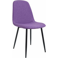 ESSZIMMERSTUHL Stoff Lila - Lila/Schwarz, Textil/Metall (45/88/54cm) - CLP