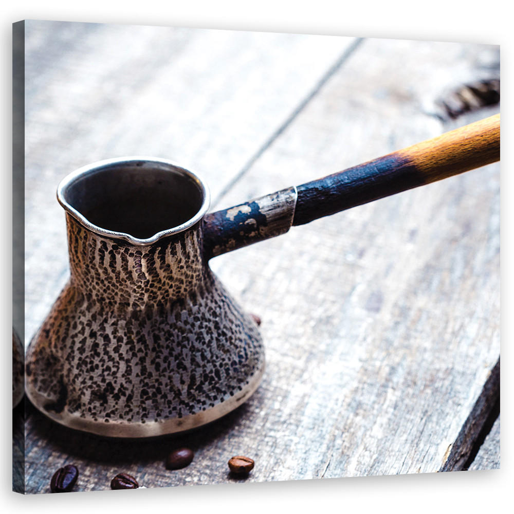 WANDBILD kaffeetasse - Grau, Textil (50/50cm) - Feeby