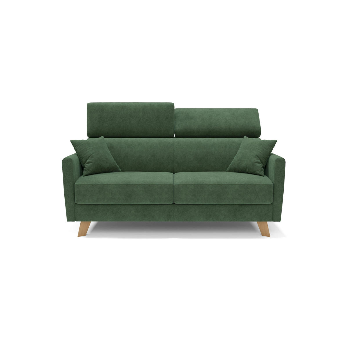 SCHLAFSOFA Francy - Grün, Metall (180/92/97cm) - Divani.store