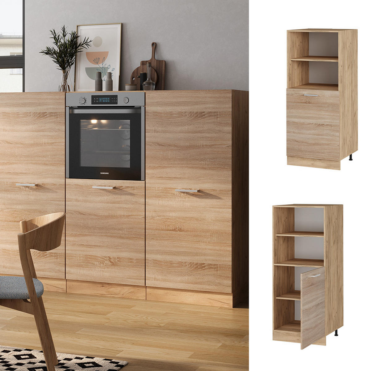 Honigeiche/Sonoma Eiche, Holzwerkstoff (60/143/57cm) - Vicco