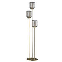 STEHLEUCHTE Rosalia, Gold / Messing, 160cm - Goldfarben, Glas (160/33/160cm) - KOSILUM
