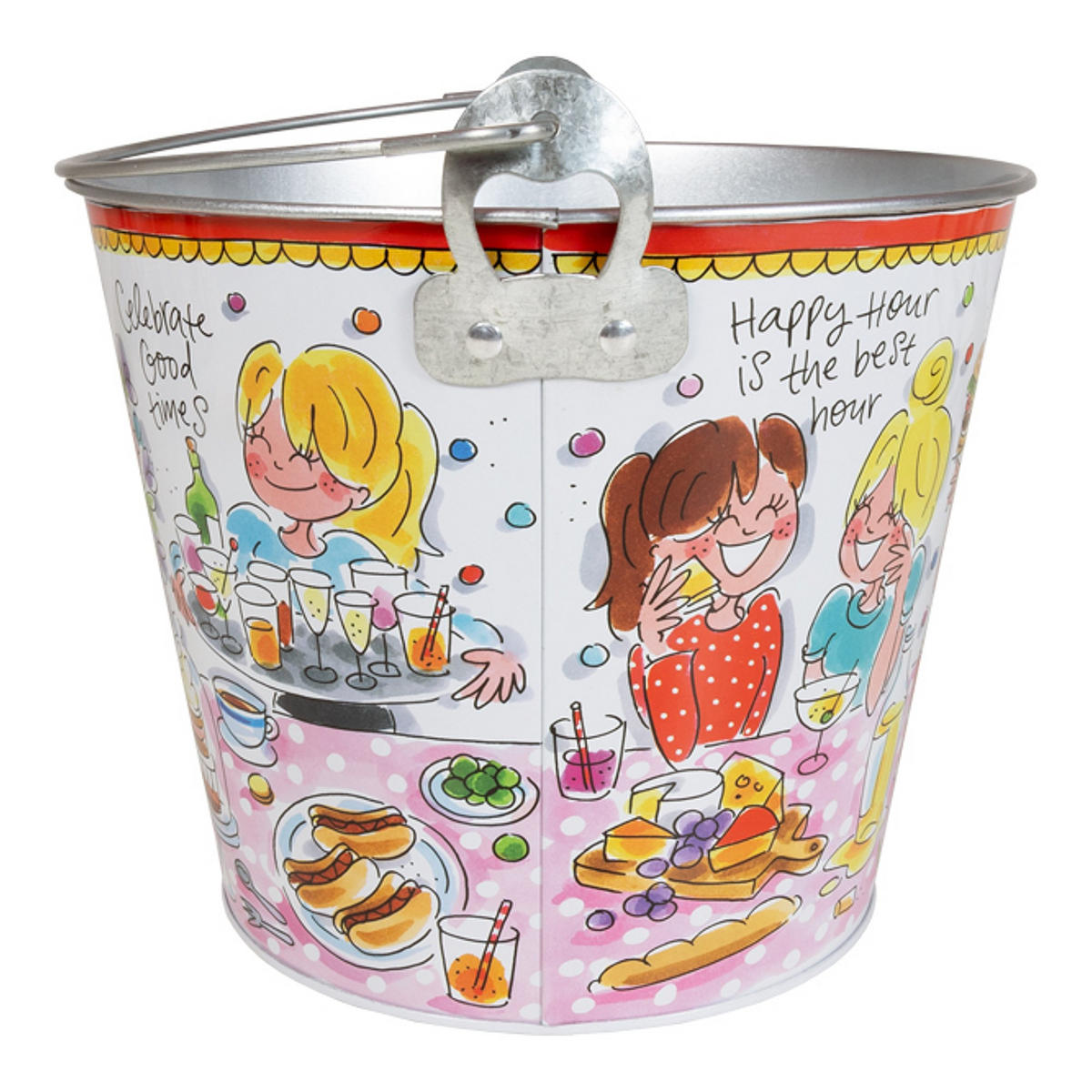 DOSEN Eiskübel Bleib kühl in Bunt - 24 x 21,5cm - Multicolor, Metall (24/21.4cm) - Blond Amsterdam