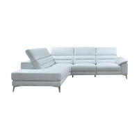 ECKSOFA Tucano Echtleder Weiß - Weiß, Leder/Metall (232/258cm)