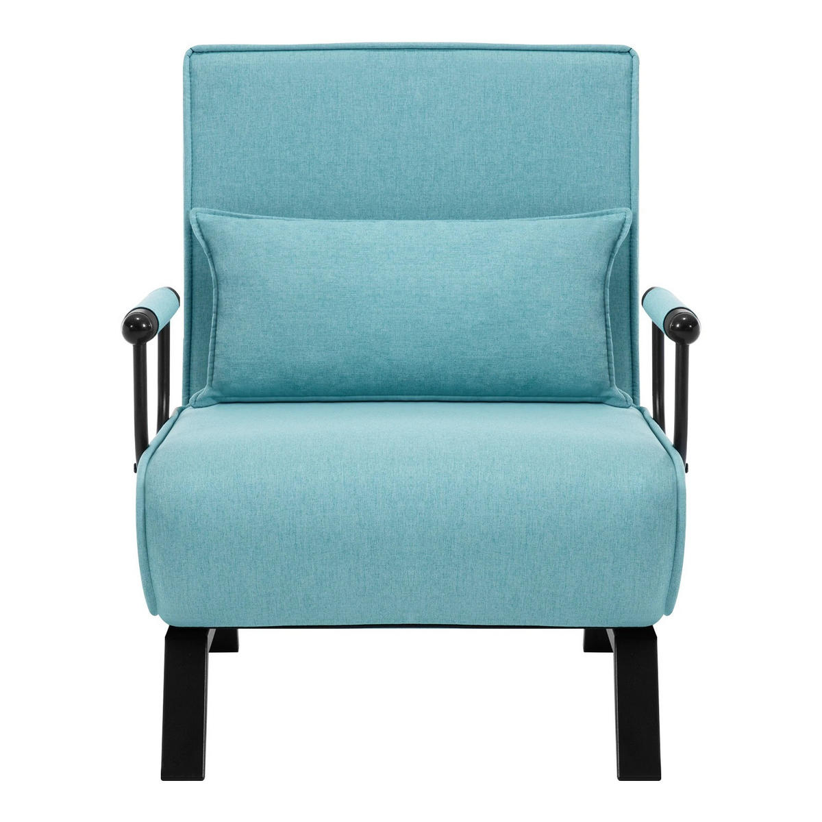 SCHLAFSOFA 3-in-1 Klappsofa Blau, 1 Stück, mit Kissen - Blau, Textil (65/75/78cm) - Kaket