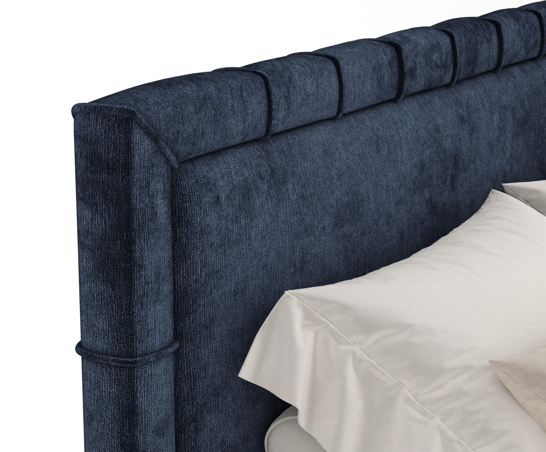 Thumbnail - Maison de Reve Boxspringbett, Dunkelblau, Textil, Buche, Kiefer, H3, Höhe ca. 36 cm, 200x200 cm, Oeko-Tex® Standard 100,...