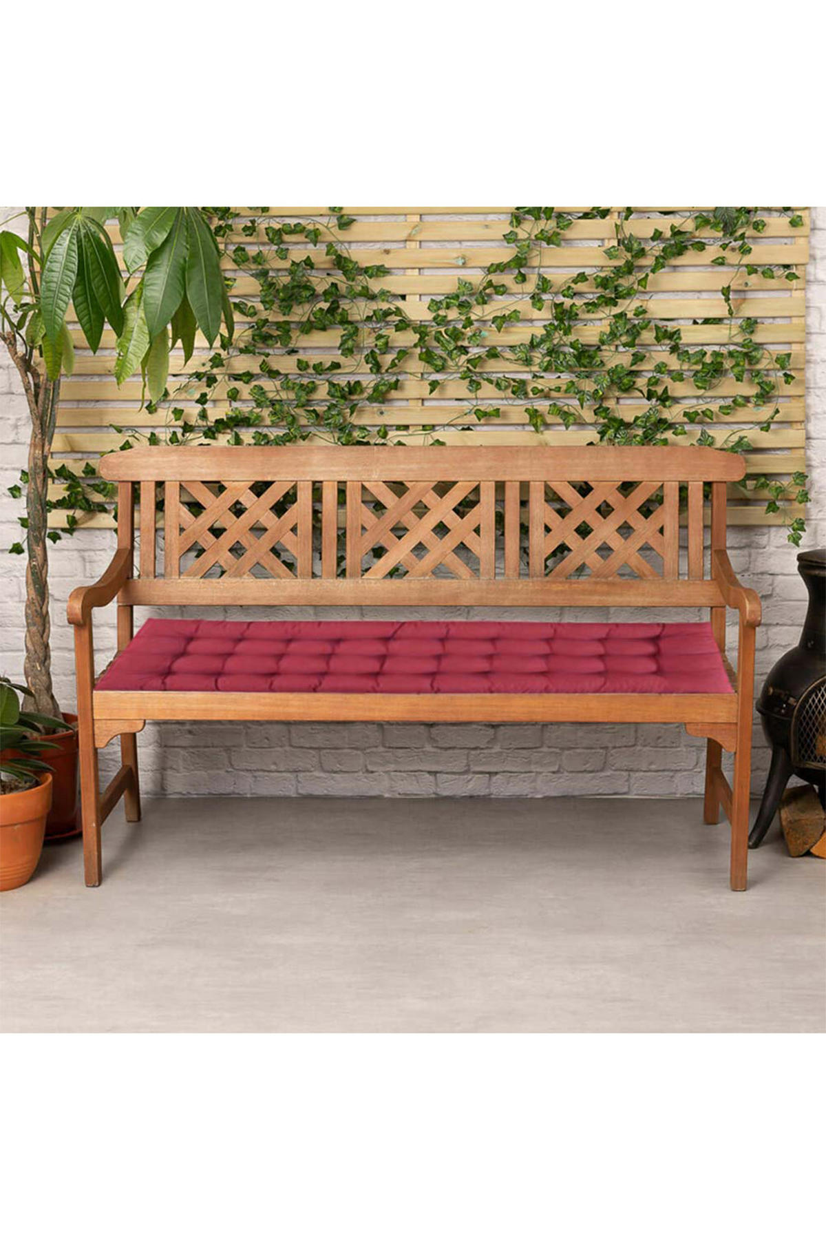 SONNENLIEGENAUFLAGE für Garten- und Terrassenstühle aus Polyester Schaumstoff in Rot 160 cm B x 50 cm - Rot, Textil (50/160cm) - Livingandhome