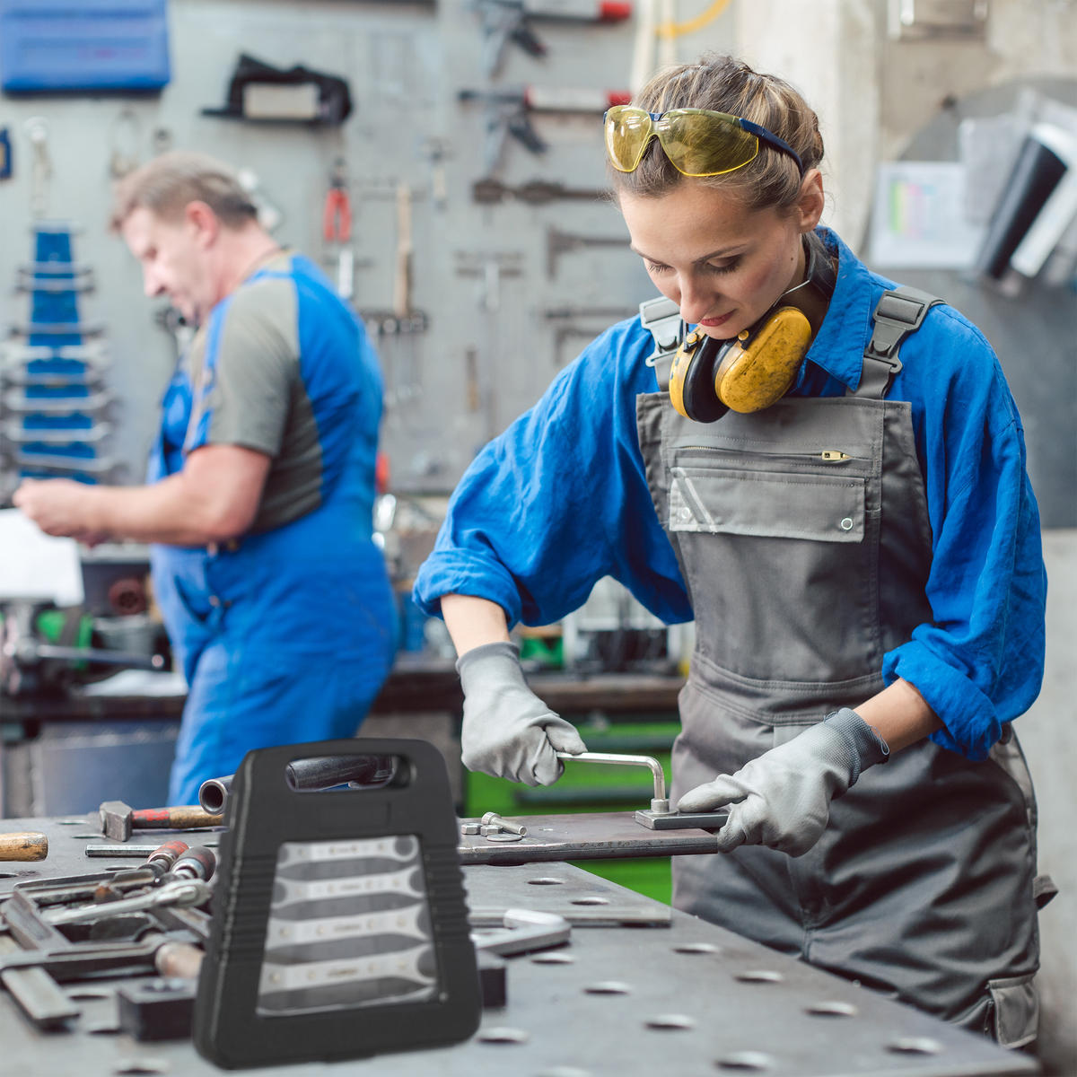 RINGRATSCHENSCHLÜSSEL-SET - Multicolor, Kunststoff/Metall (23/22.5/4cm) - Relaxdays