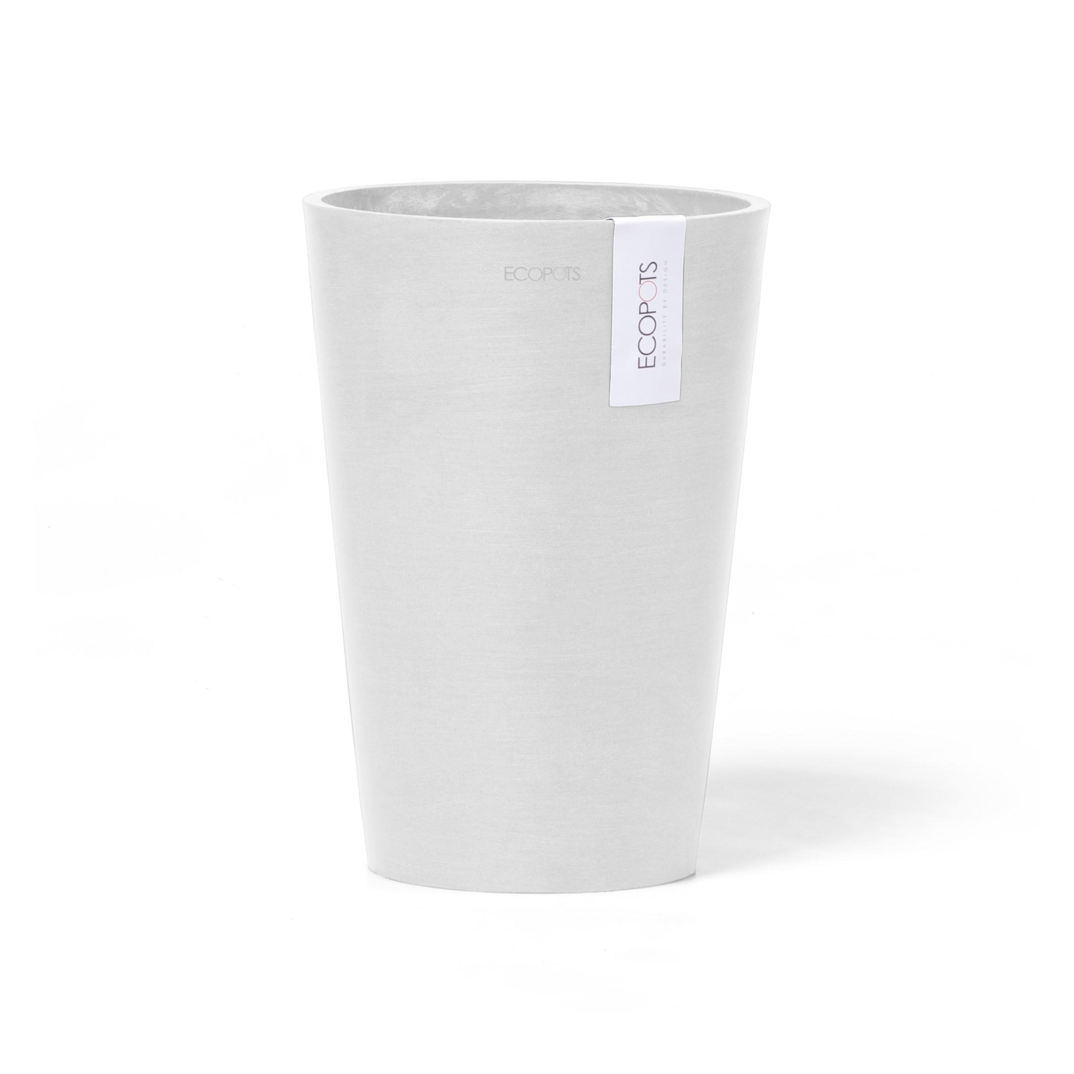 Ecopots Blumentopf Weiß 20 cm