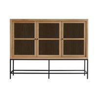 VITRINENSCHRANK Babeth Natur aus Teak - Naturfarben, Holz (160/122/45cm) - Tikamoon