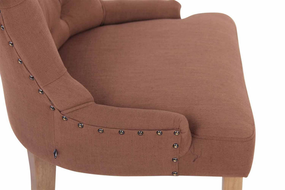 WOHNZIMMERSTUHL Stoff braun - Naturfarben/Braun, Holz/Textil (55/92/58cm) - CLP