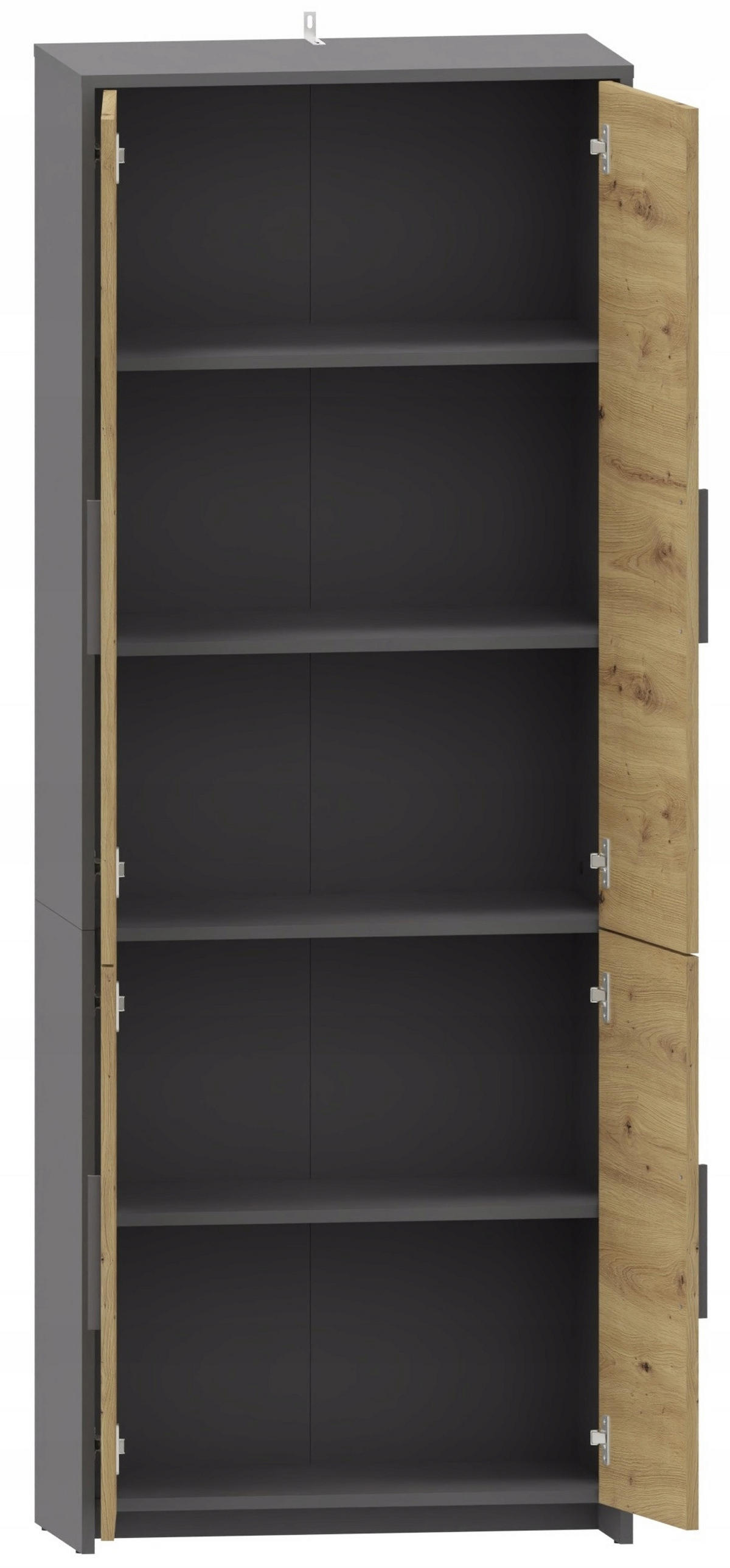 BÜCHERREGAL ALTIVO REG 70 4D Anthrazit Grau-Artisan Eiche 36/35,9/183,5 cm - Anthrazit/Eiche Artisan, Holzwerkstoff (68.8/183.5/35.9cm) - Matkam Möbel