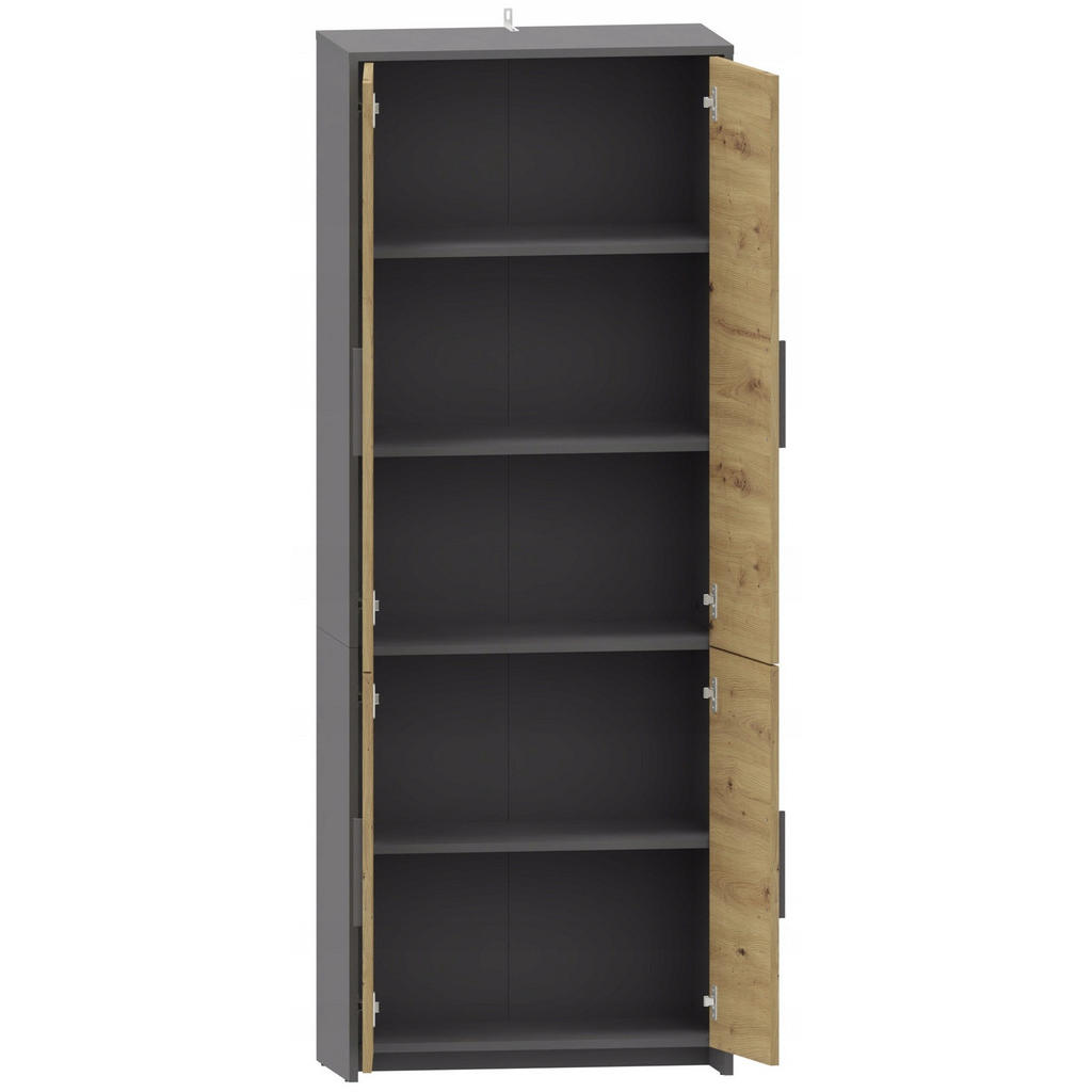 Thumbnail - Matkam Möbel Bücherregal, Anthrazit, Holzwerkstoff, 68.8x183.5x35.9 cm, Wohnzimmer, ,