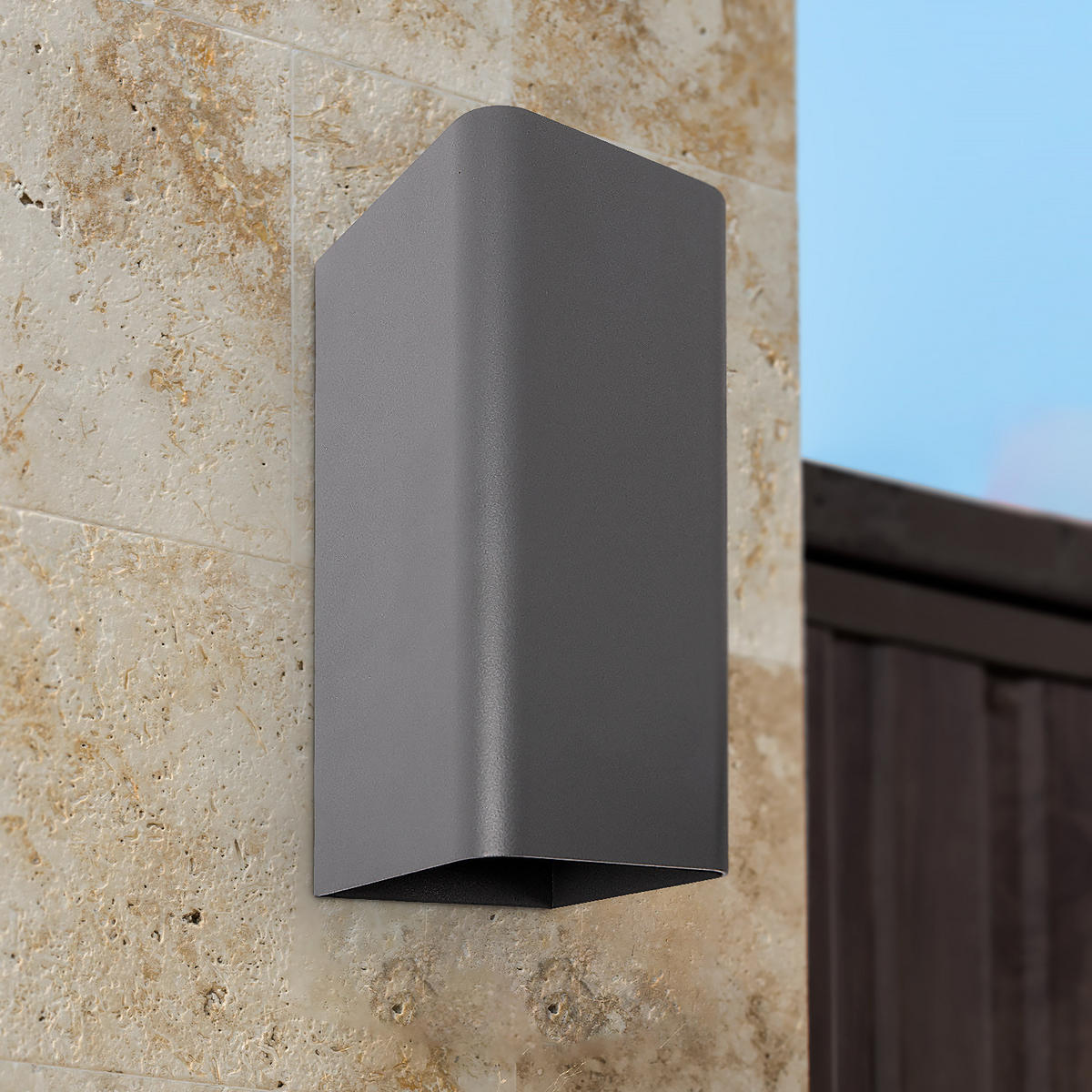 AUSSENLEUCHTE Elena - Anthrazit, Metall (9.4/10.6/24cm) - Paco Home