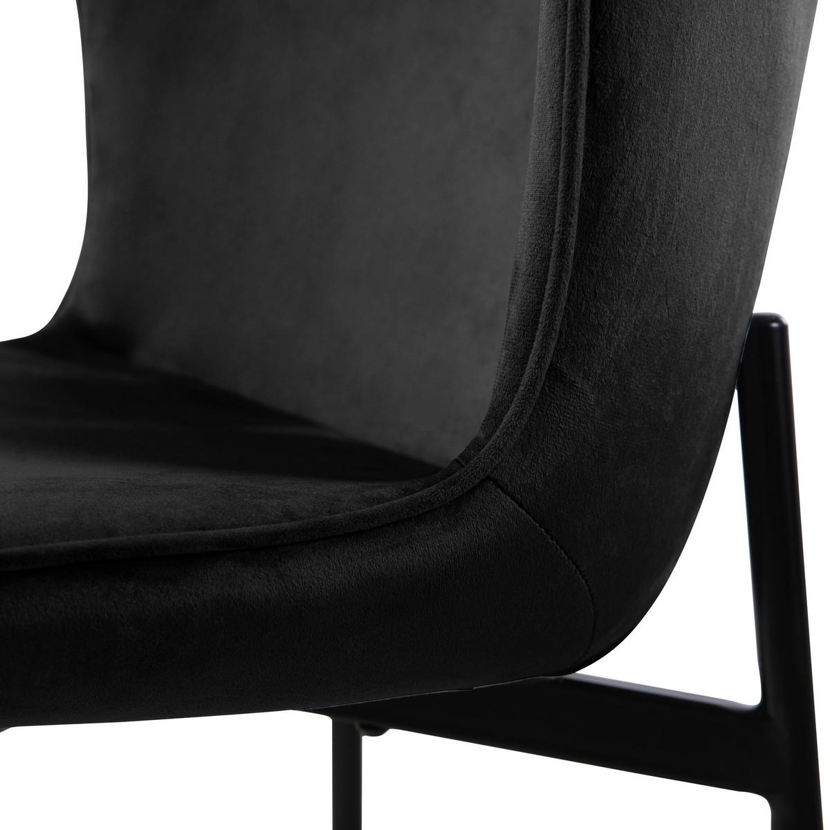 ESSZIMMERSTUHL MARY 2er Set - Schwarz, Textil (50/81/50cm) - SVITA