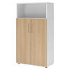 AKTENSCHRANK groß mit Flügeltüren 41,7/80/145,2 cm in Weiß/Eichefarben - Eichefarben/Weiß, Holzwerkstoff (80/145.2/41.7cm) - bümö