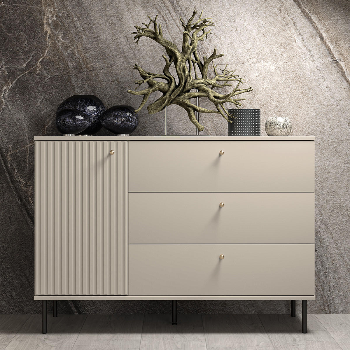 SIDEBOARD Nova Beige - Beige, Holzwerkstoff (120/85/40cm) - Petits-meubles