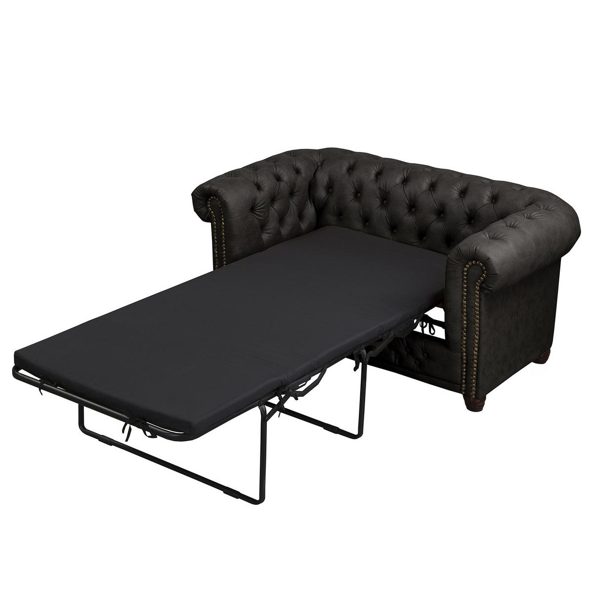 2-SITZER SOFA - Buchefarben/Schwarz, Kunststoff/Buchenholz (148/72/86cm) - home24