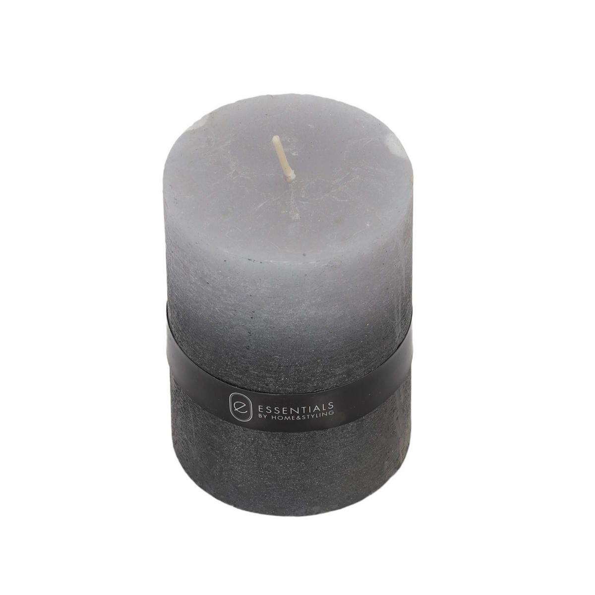 KERZE Dip Dye 7/7/10 cm - Grau, Paraffin (7/10/7cm) - Home Styling Collection