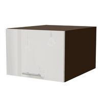 AUFSATZSCHRANK Essen W6B/50 Weiß Hochglanz / Lava Matt 50 / 59 / 36cm - Dunkelgrau/Weiß Hochglanz, Holz/Holzwerkstoff (50/36/59cm) - Feldmann-Wohnen