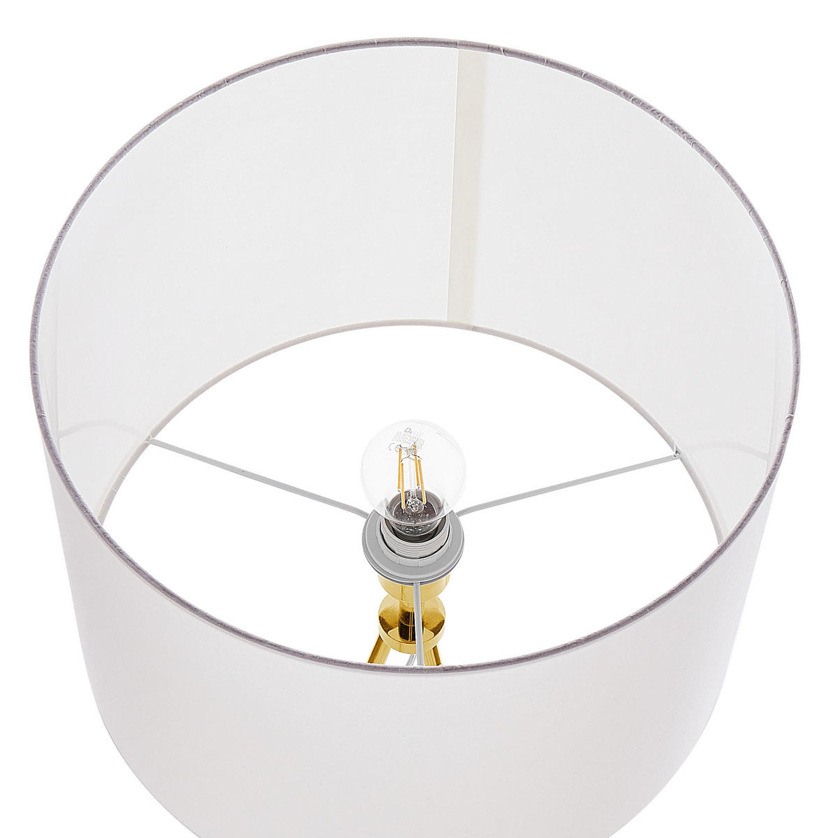 STEHLAMPE Vistula 55/55/148 cm - Weiß, Metall (55/55/148cm) - Beliani