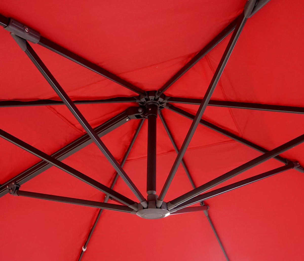 AMPELSCHIRM I Rot 300/300 cm - Rot, Textil (360/300cm) - MCW