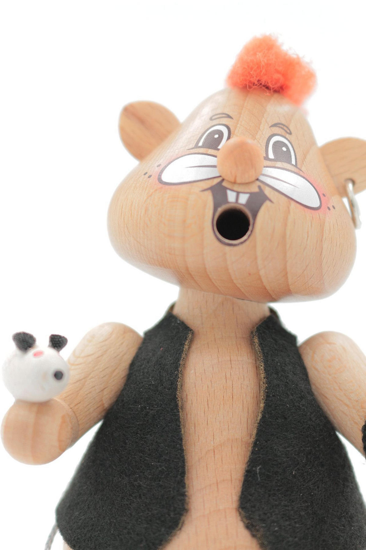 RAUCHFIGUR Hamster Punk 13 cm - Multicolor, Holz (8/13/0.1cm)