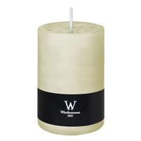 STUMPENKERZE Rustik Marble Style Elfenbein 140 x Ø 98 mm, 1 Stück - Beige, Paraffin (10/14cm) - Wiedemann Kerzen