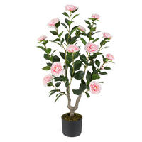KUNSTBAUM mit Blüten rosa - Pink, Kunststoff (90cm) - COSTWAY