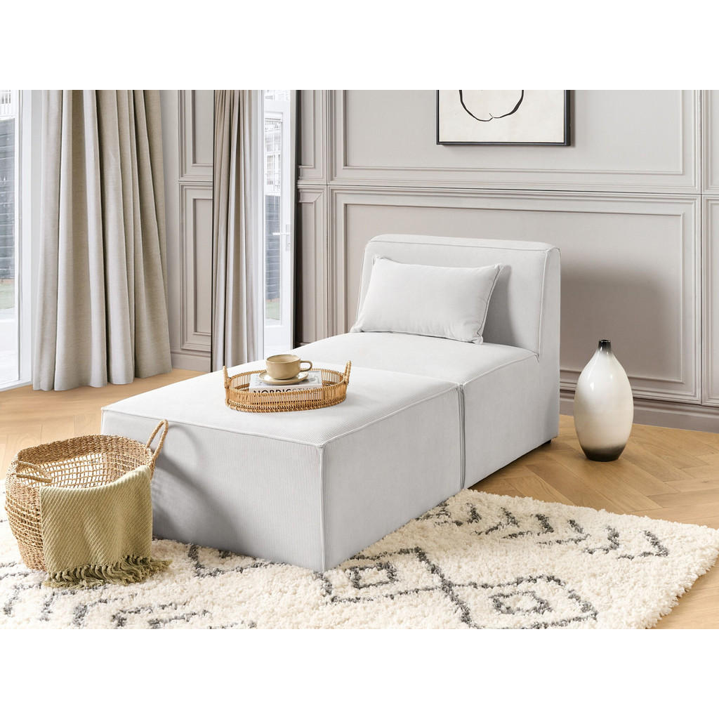 Thumbnail - Beliani Chaiselounge, Weiß, Textil, 83x41x166 cm, Wohnzimmer, Sessel, Relaxliegen
