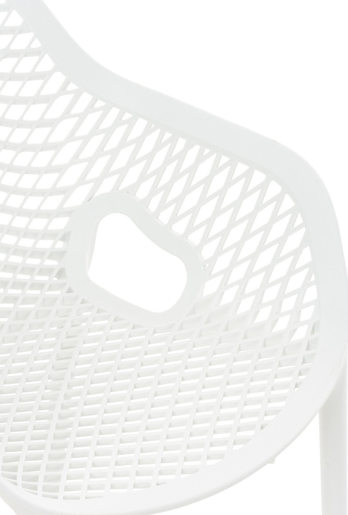 GARTENSTUHL Kunststoff Weiß - Weiß, Kunststoff (57/81/60cm) - CLP